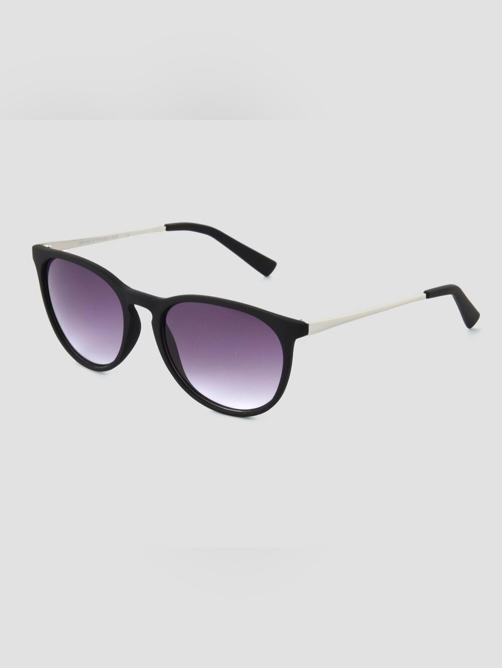 Matte Metal Round Sunglasses - Universal Thread™ Black/Silver